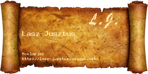 Lasz Jusztus névjegykártya